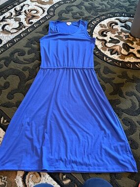 LuLaRoe Sleeveless Royal Blue Midi Dress